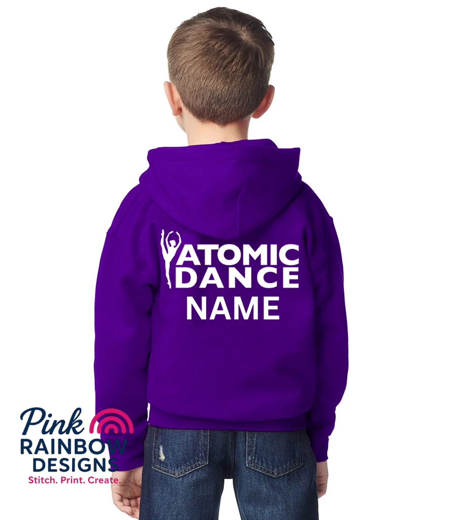 Childrens Pullover Hoodie - Christmas Limited Edition - Purple/White GLITTER PRINT