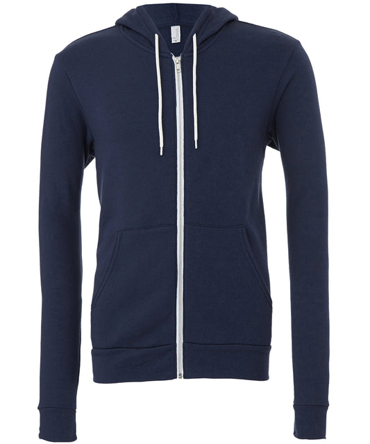 Unisex polycotton fleece full-zip hoodie