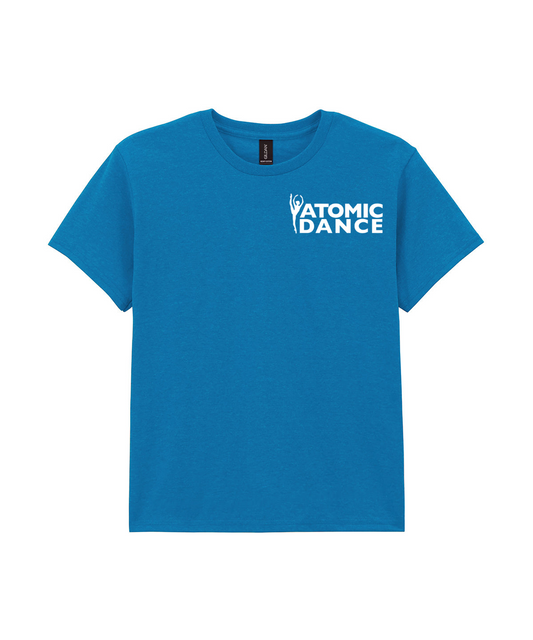 Childrens T-shirt - Turquoise - GLITTER PRINT