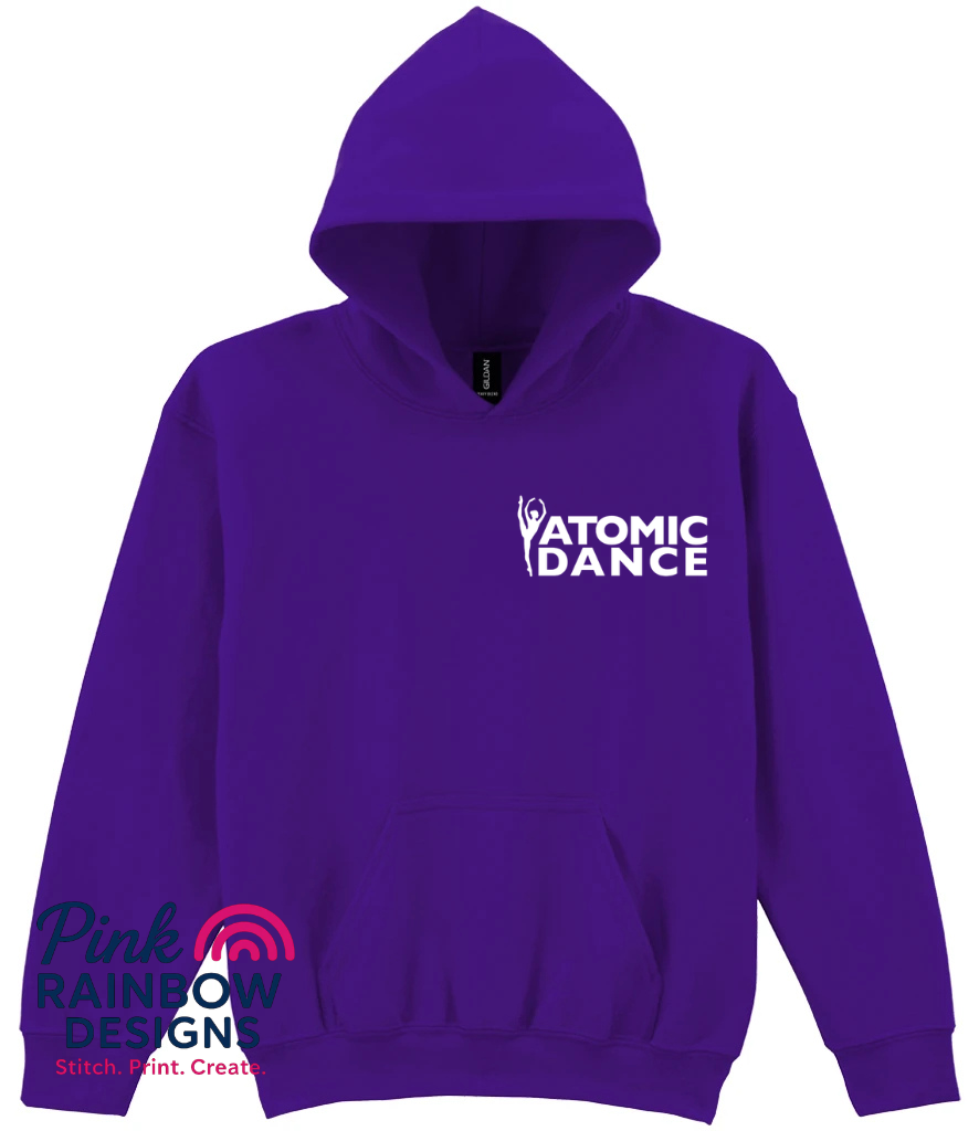 Childrens Pullover Hoodie - Christmas Limited Edition - Purple/White GLITTER PRINT
