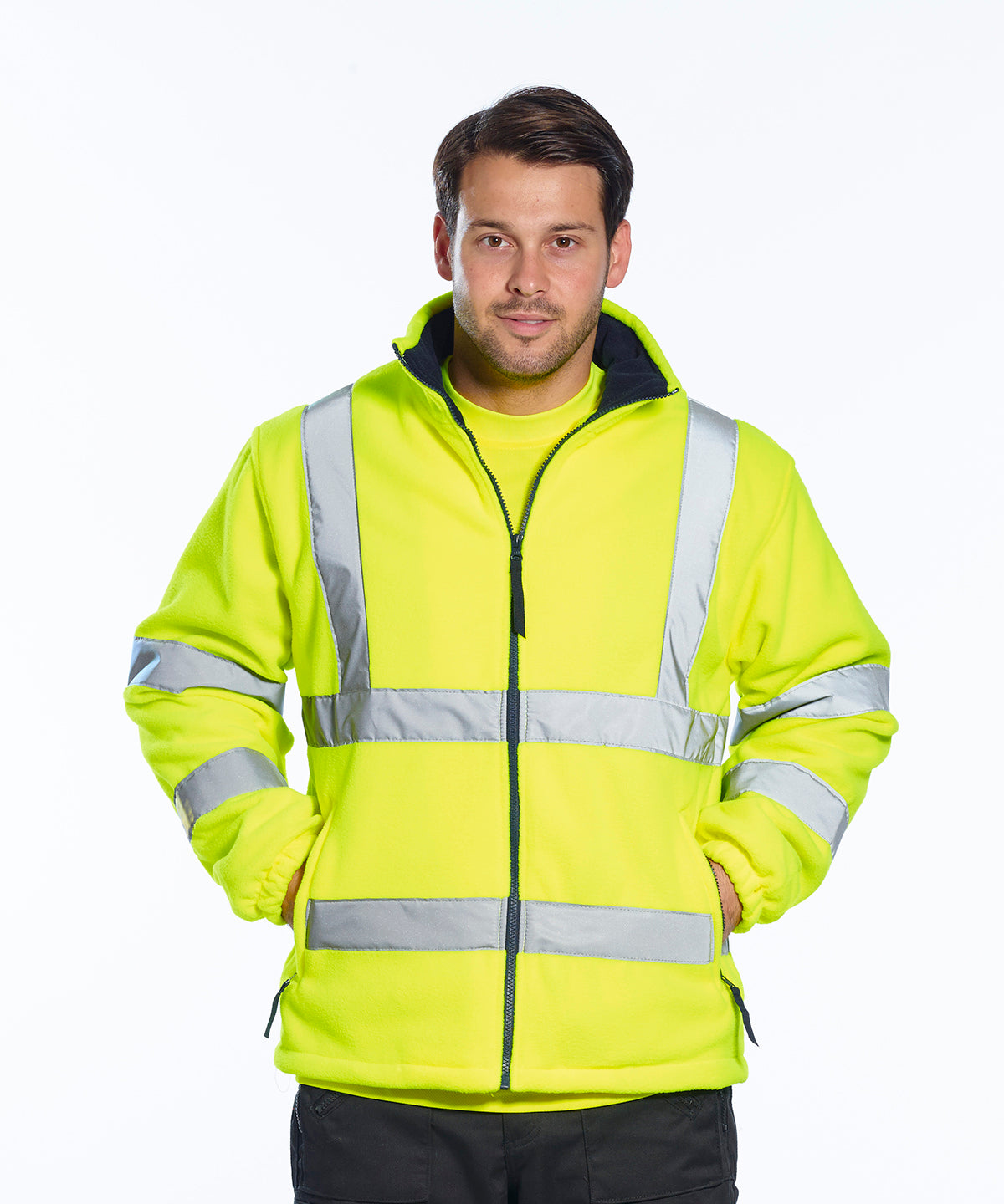 Portwest Hi-Vis Mesh-Lined Fleece